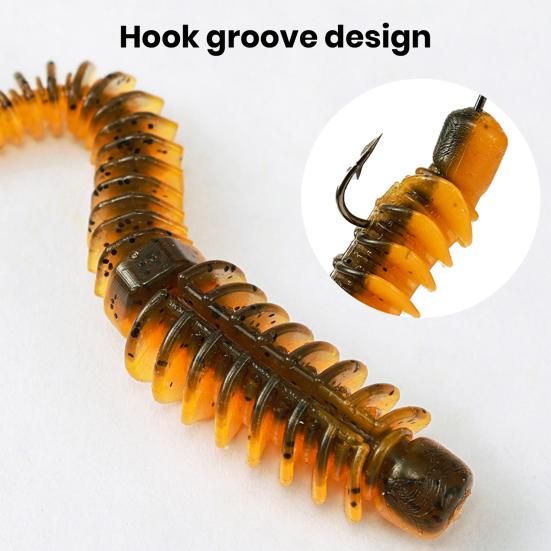 10 шт., мягкие приманки, яркие цвета, гибкие, сильная плавучесть, устойчивые к укусу, плавающие приманки с имитацией червя, рыболовные аксессуары