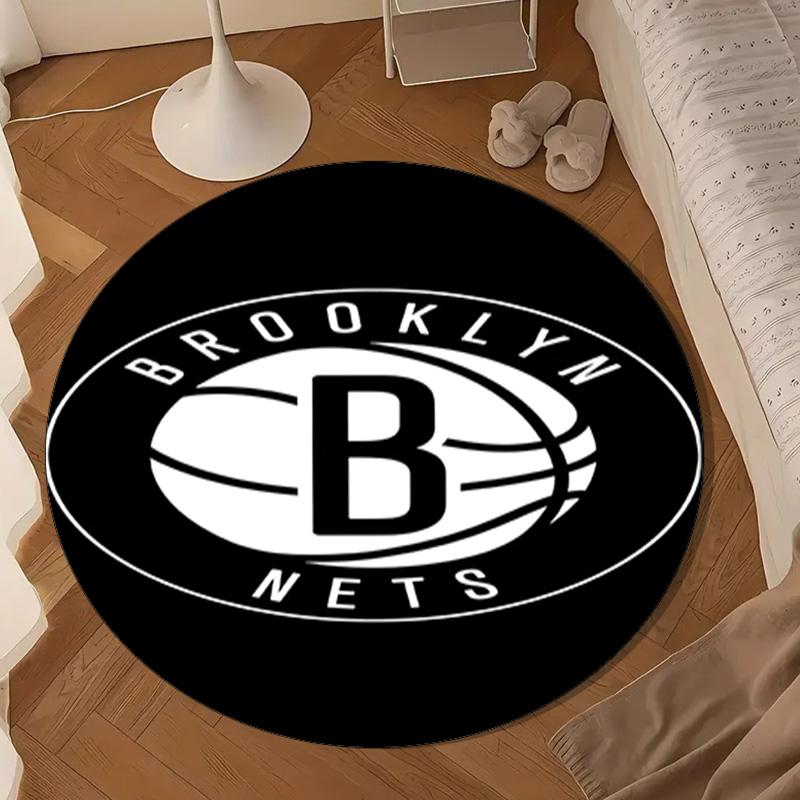 Brooklyn Basketball Team Round Rug for Livingroom,Bedroom, Palyroom, Chair Rug, Area rug, Circle Carpet, Large Size Decor Fan Christmas gift