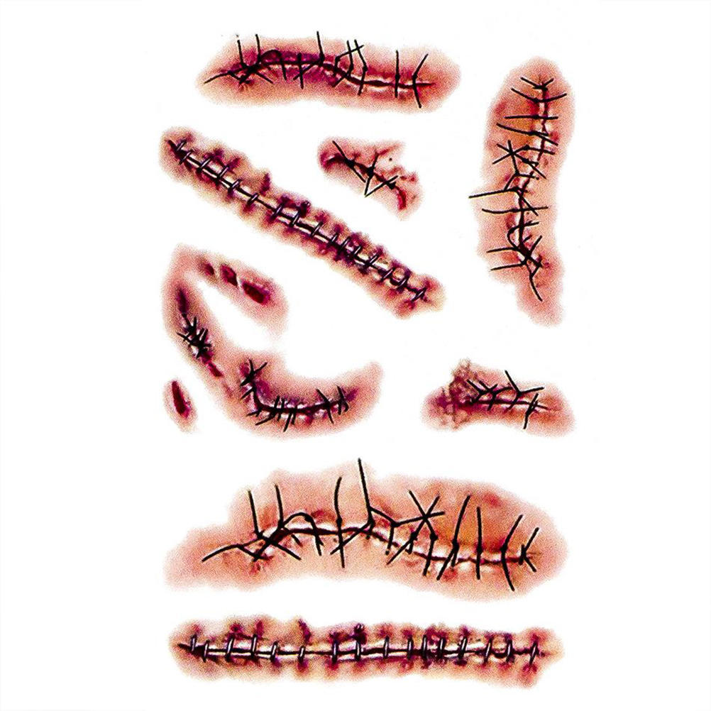 Дизайн шрам формы временные татуировки наклейки боди-арт водонепроницаемые татуировки