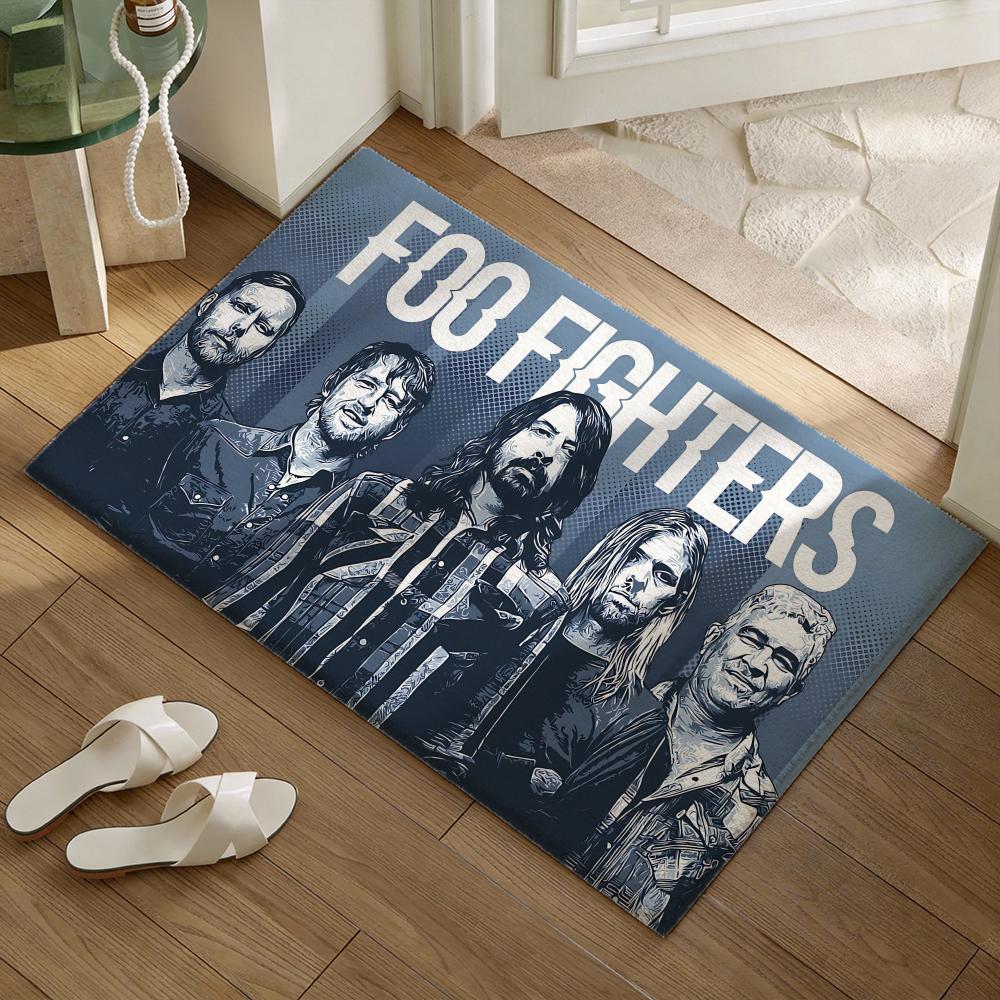 Rock Band F-Foo Fighterss Floor Mat Soft Flannel Non-Slip Door Mat - Thickened Rug for Living Room Home Decor