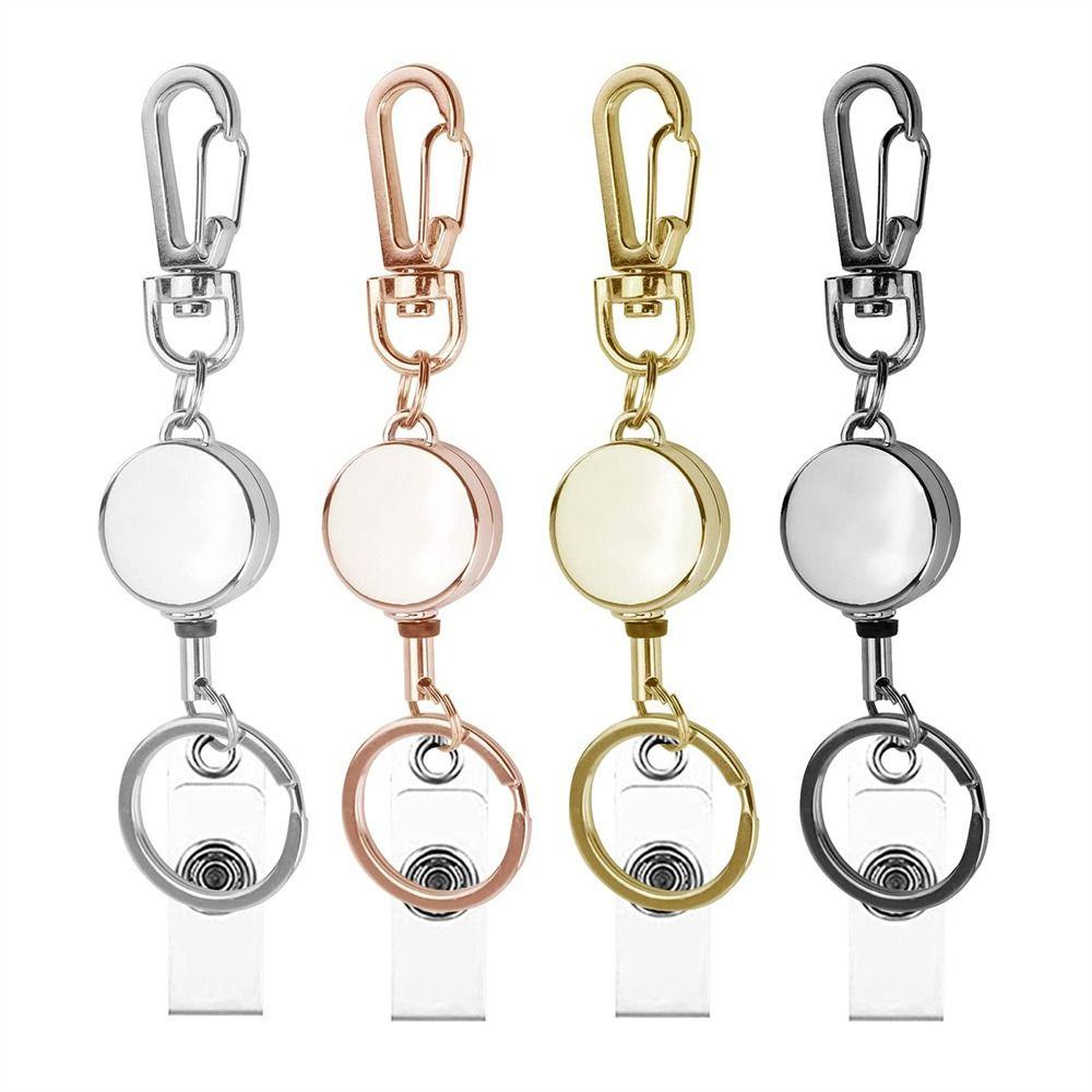 Name Tag Nurse Badge Holder Pull Keyring ID Card Lanyards Retractable Badge Reel  Office Supplies