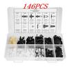 Universal Car Body Fasteners Clips: 146-Piece Set for Toyota & Mitsubishi