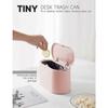 Mini Trash Can with Lid - Removable Small Garbage Can(Pink)