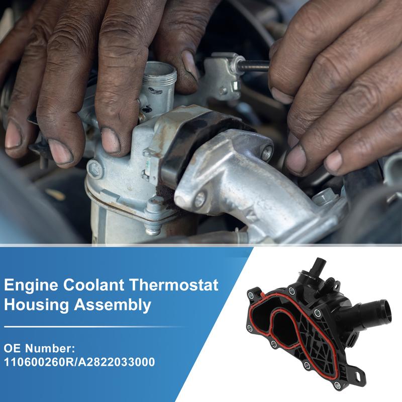 X Autohaux Engine Coolant Thermostat Housing Assembly No.110600260R for Renault Austral
