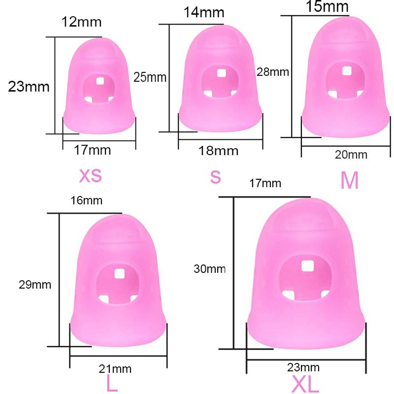5/10PCS Silicone Finger Sleeve Playing Piano Thimble Hollow Breathable Anti-slip Needle DIY Crafts Sewing Accessories