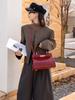 Qian Dian Crocodile Pattern Genuine Leather Handbag for Women - Stylish Versatile Crossbody and Shoulder Bag