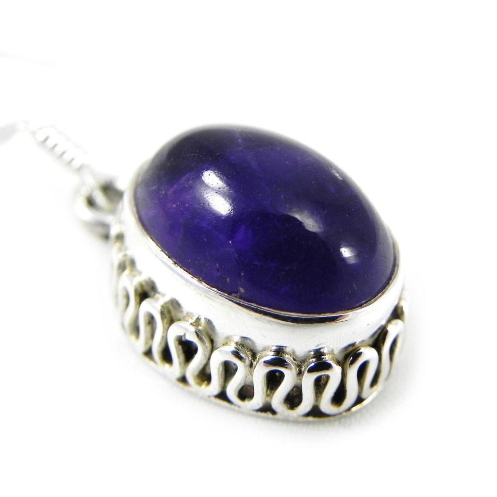 Les Trésors De Lily [H0111] - Amethyst 'Charmes' Silver Earrings