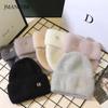 New Wool Hat Women's Winter Velvet Thickened Warm Knitted Hat Cold-proof Versatile Big Head Circumference Maternity Ear Protection Hat