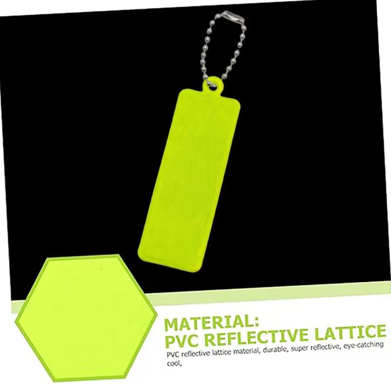 10pcs Protective Reflective Zipper Pull Charm,Night Glow Warning Keychain Pendant, Safety Accessory for Night Outdoor Activities