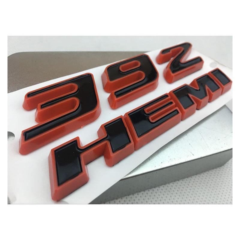 392hemi Black Red Emblem Fender Side Badge Sticker 64l Decal For 300c Srt8 3500