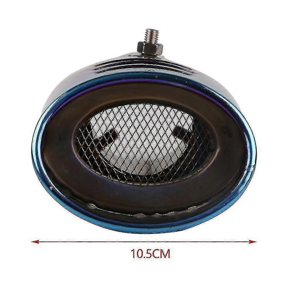 Car Tail Pipe Modified Universal Shark Grilled Blue Net Exhaust Pipe Mouth Car Stainless Steel