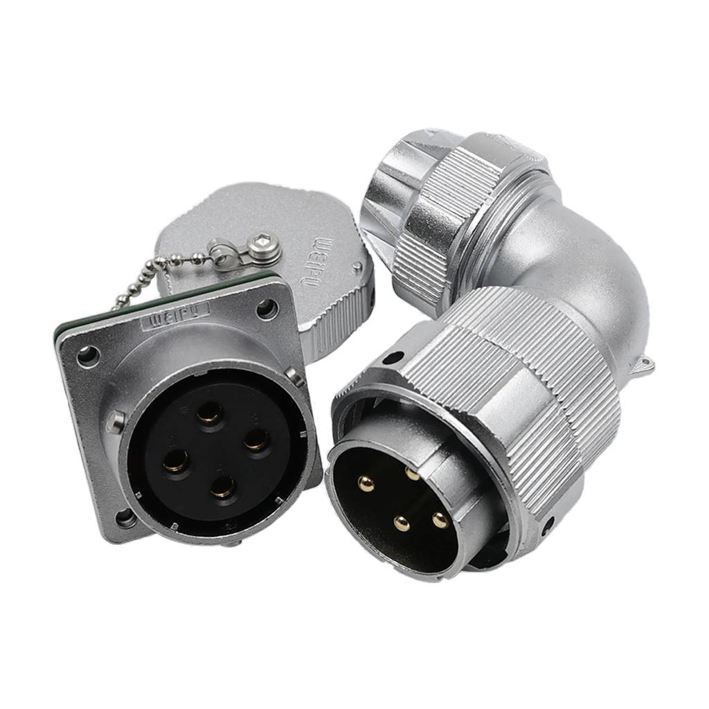 WEIPU WY32 TU/Z Waterproof 90 Degree Right Angle 4 6 8 10 11 12 13 19 Pin Aviation Connector M32 Signal Adapter Power Charger