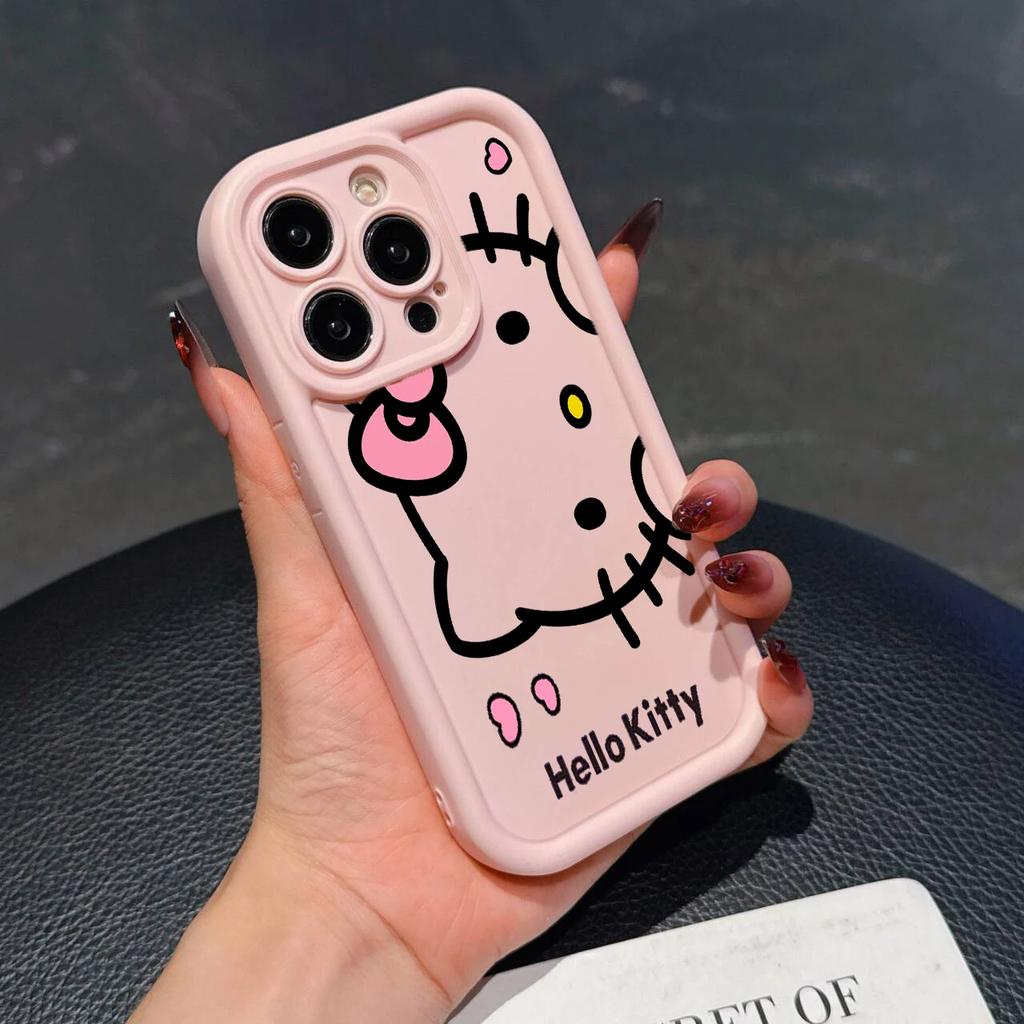 Розовый мультяшный чехол Hello Kitty для iPhone 17 16 Pro Max 17 Air 16e 15 14 13 12 11 Pro Max 14 15 16 Plus INS Силиконовый чехол