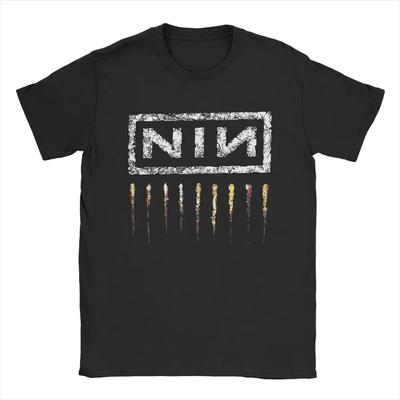 Футболки унисекс Nine Inch Nails NIN, модная футболка с короткими рукавами, футболка с круглым вырезом, 100% хлопок, одежда для подарка на день рождения