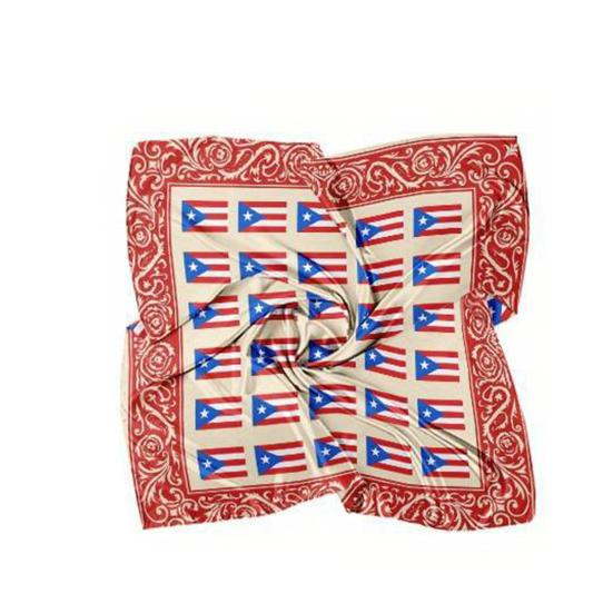 Тюрбан 35x35" Дизайн Итальянского Флага Шарф Мягкий струящийся Платок-повязка Бандана Модный аксессуар для головных уборов Сумка на шею Волосы