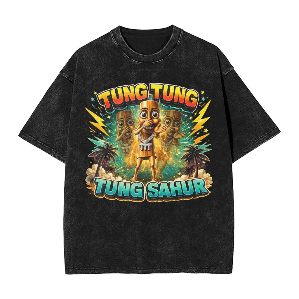 Mens Tung Tung Sahur Skeleton Halloween Is Calling Viral Dance T Shirts Tees Summer Short Sleeve T Shirt O Neck Casual Tshirt