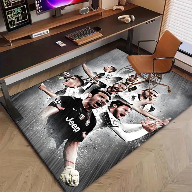 Juventus Printed Area Rug Carpet for Bedroom Living Room Home Decor Rugs Mat Non Slip Mat Rug for Bedside