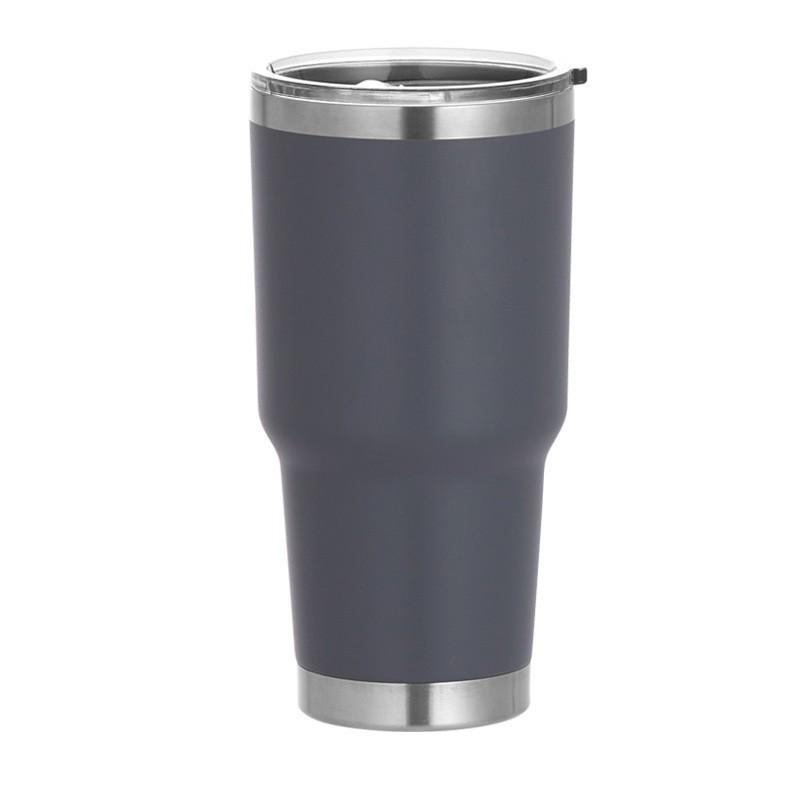 30oz Powder Coated Stainless Steel Insulated Car Cup - Double Layer, Large Capacity, Ice Buster for Outdoor Cold Storage