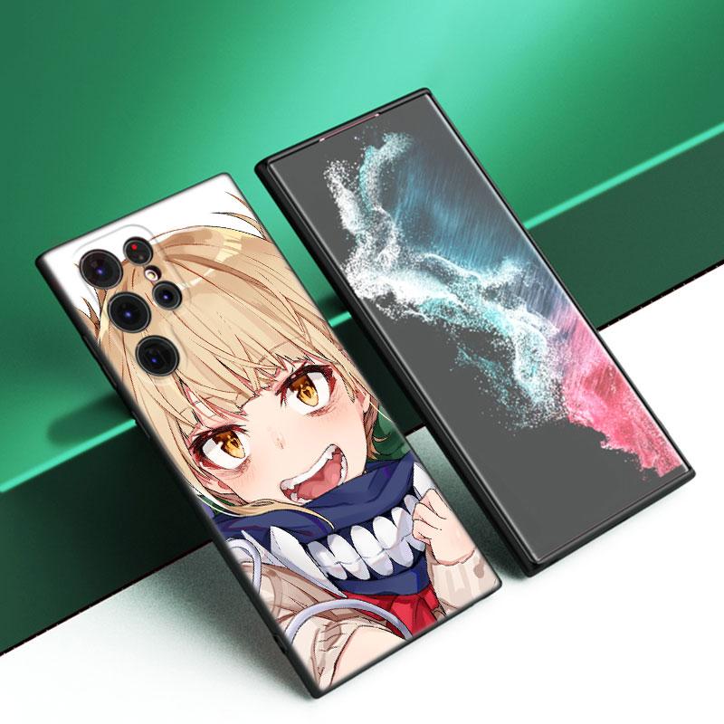 Anime Himiko Toga Black Silicone Phone Case For Samsung Galaxy S23 S21 S20 FE S24 S22 Ultra S10E S10 S9 S8 Plus