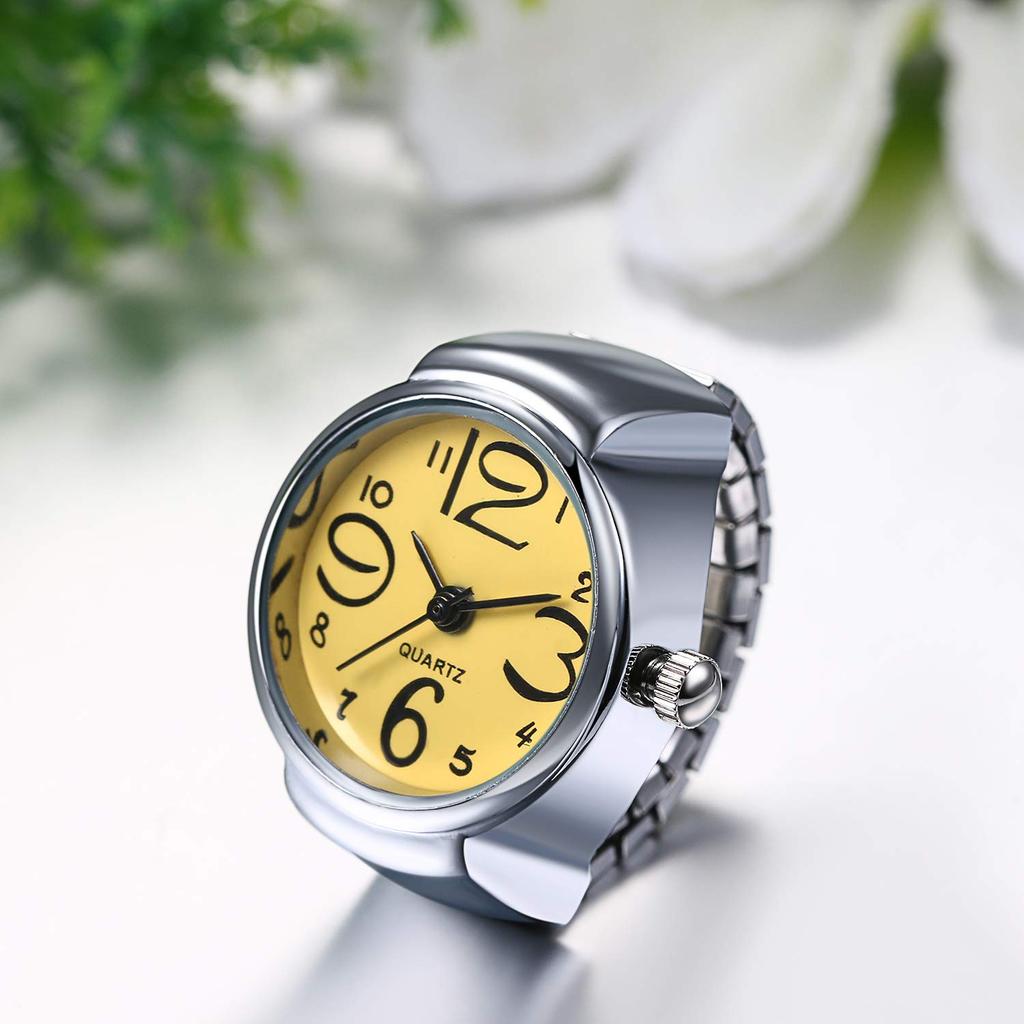 Кольцо для часов JEWELRYWE из нержавеющей стали, популярное, водонепроницаемое, аналоговое, кварцевое, для бизнеса, повседневного, модного аксессуара, подарка на день рождения, на Рождество