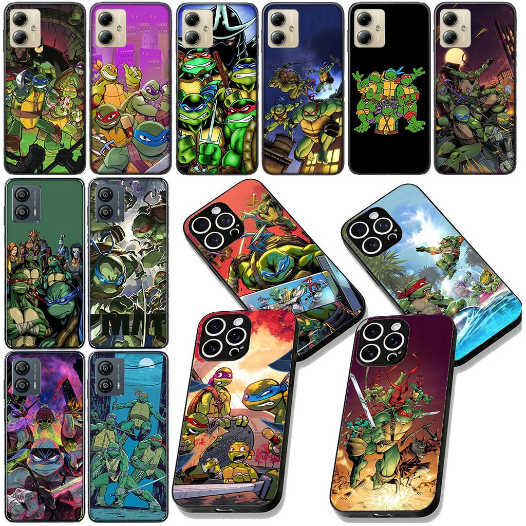 N-Ninjas Anime Cartoon T-Turtles Cover for Motorola Moto G86 G14 G35 G34 G45 G55 G67 G75 G85 G24 G15 G54 G57 Power Phone Case