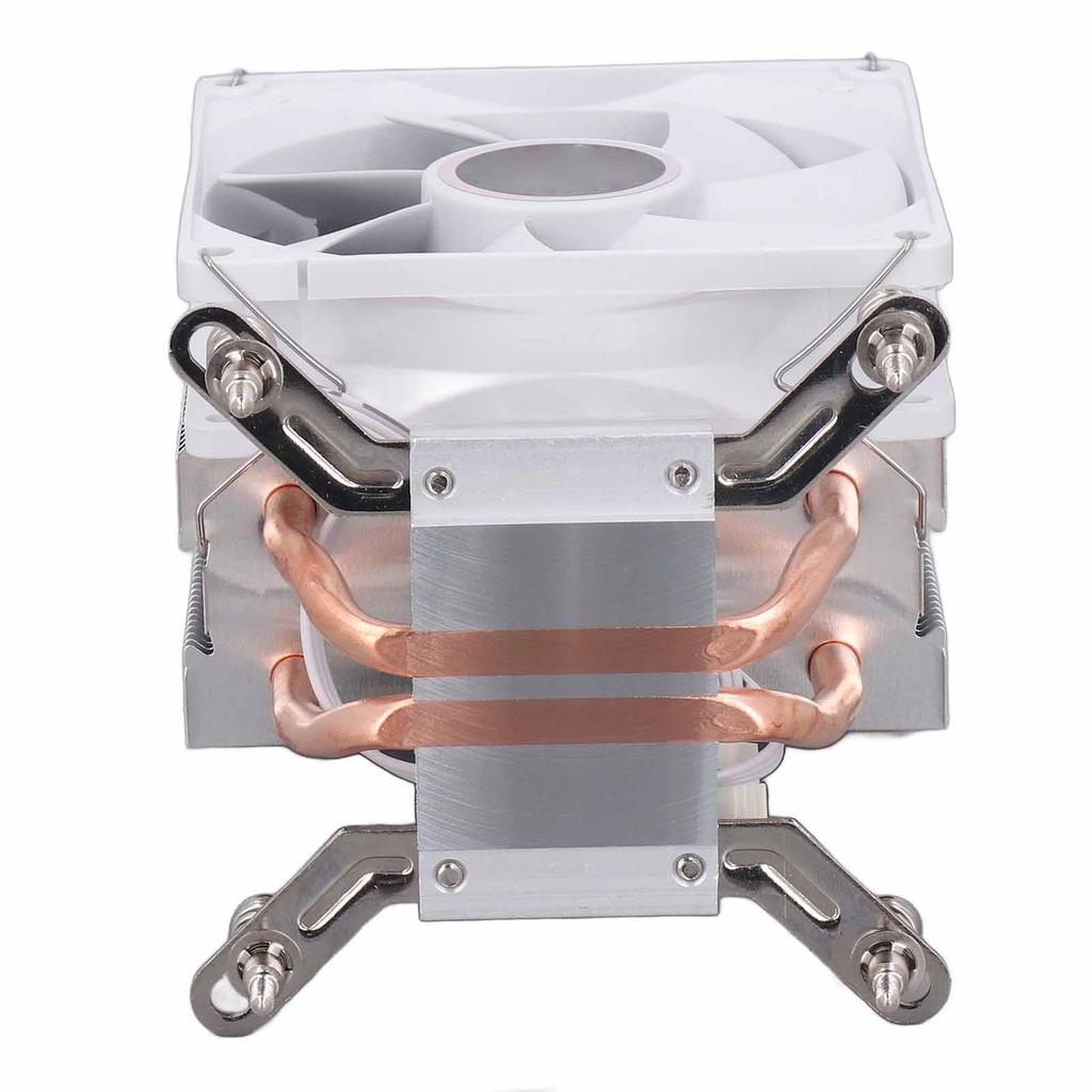 Вентилятор охлаждения ЦП 3,54 дюйма 2 тепловые трубки 3-контактный 12 В постоянного тока 2000 об/мин Гидравлический подшипник Воздушный кулер ЦП с задней пластиной для Intel 775