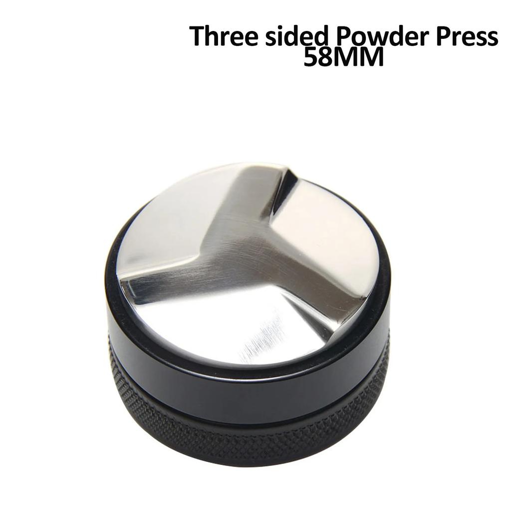 51/53/58mm Coffee Tamper Stainless Steel Coffee Powder Constant Press Hammer with Scale Flat/Thread Base Espresso Accessories
