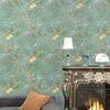 Винтажные ботанические птицы самоклеящиеся обои виниловые самоклеящиеся обои зеленые съемные контактные обои для декора дома