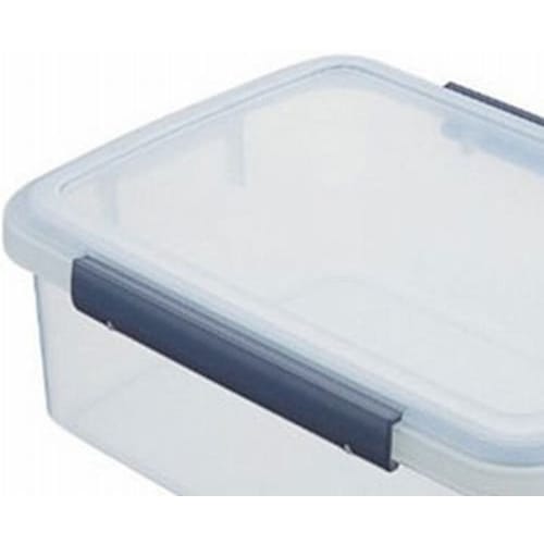 Asvel Storage Kitchen Box with Easy-Lift Lock, See-Through Design, 22.5L, Clear, Stackable, A7543