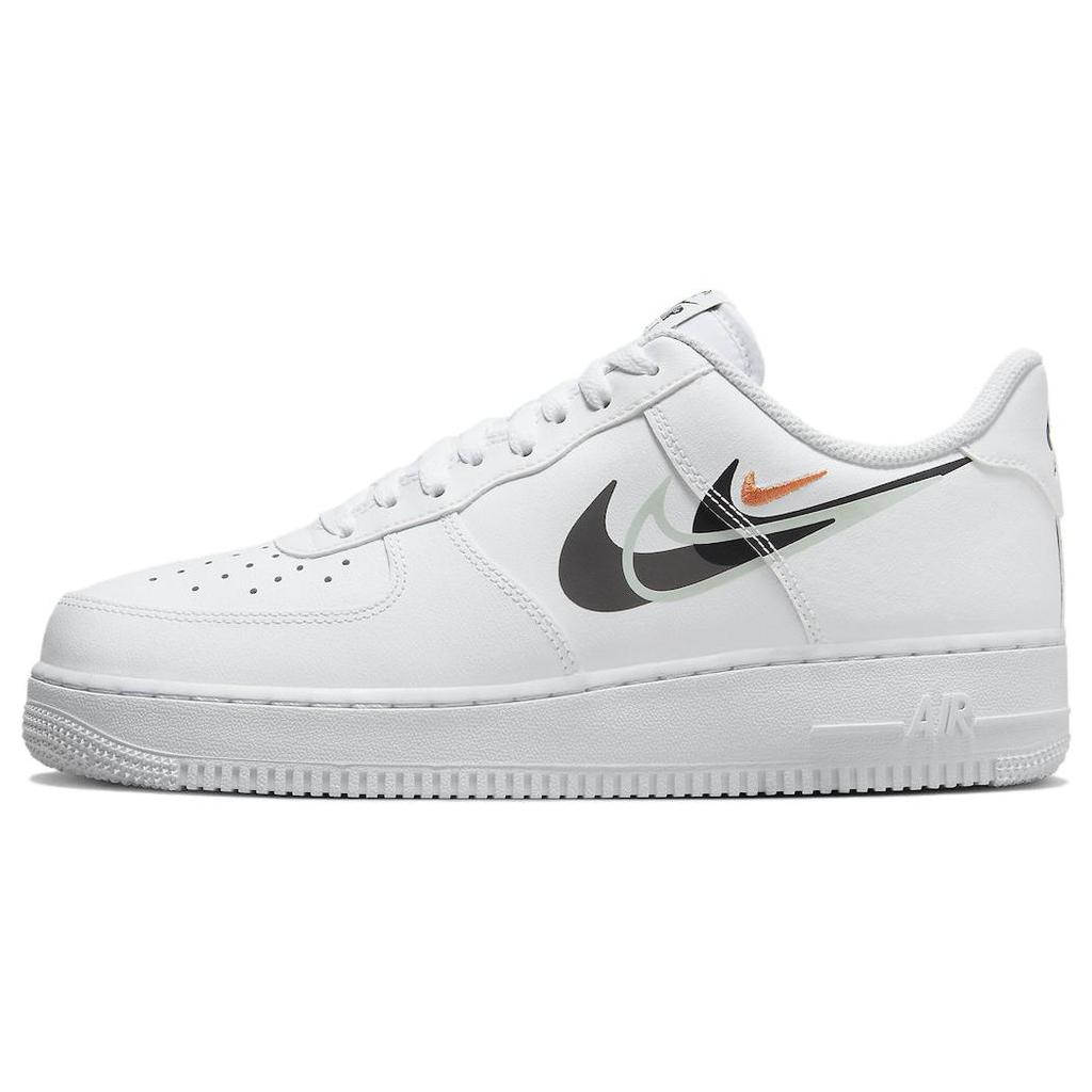 New Nike Air Force 1 Low 'Multi Swoosh' White Black FN7807-100