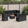 VidaXL Garden Lounge Set with Cushions 9 Pcs, Patio Sofas, Furniture Set, Outdoor Terrace Furniture, Black 3224158