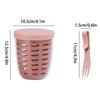 600ml Practical Picnics Storage Bucket Plastic Cup Seal Salad Cup for School