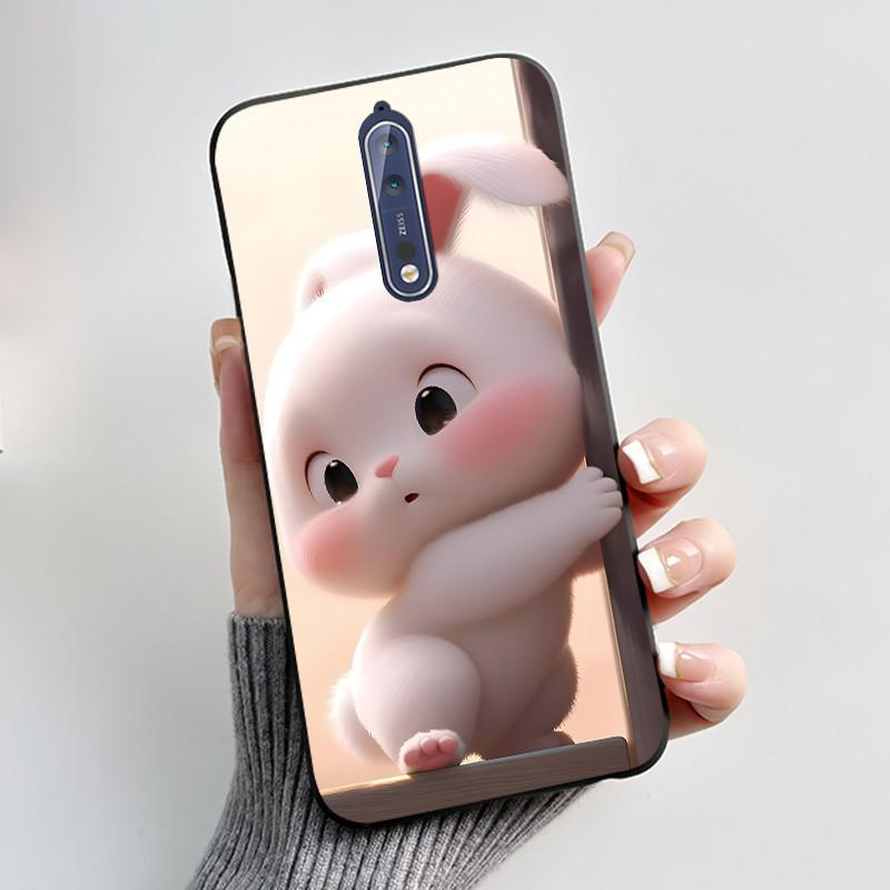 Casing For Nokia 8 / Nokia 8 Sirocco Phone Case Aesthetic Fashion Cute Cat Black Matte Soft TPU Silicone Protective Cover Bumper