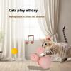 Tumbler Cat Toy Interactive Feather Ball Chew Bite Kitten Toy Funny Toy Rotating Ball Teaser Balance Feather Wand Cat Toys