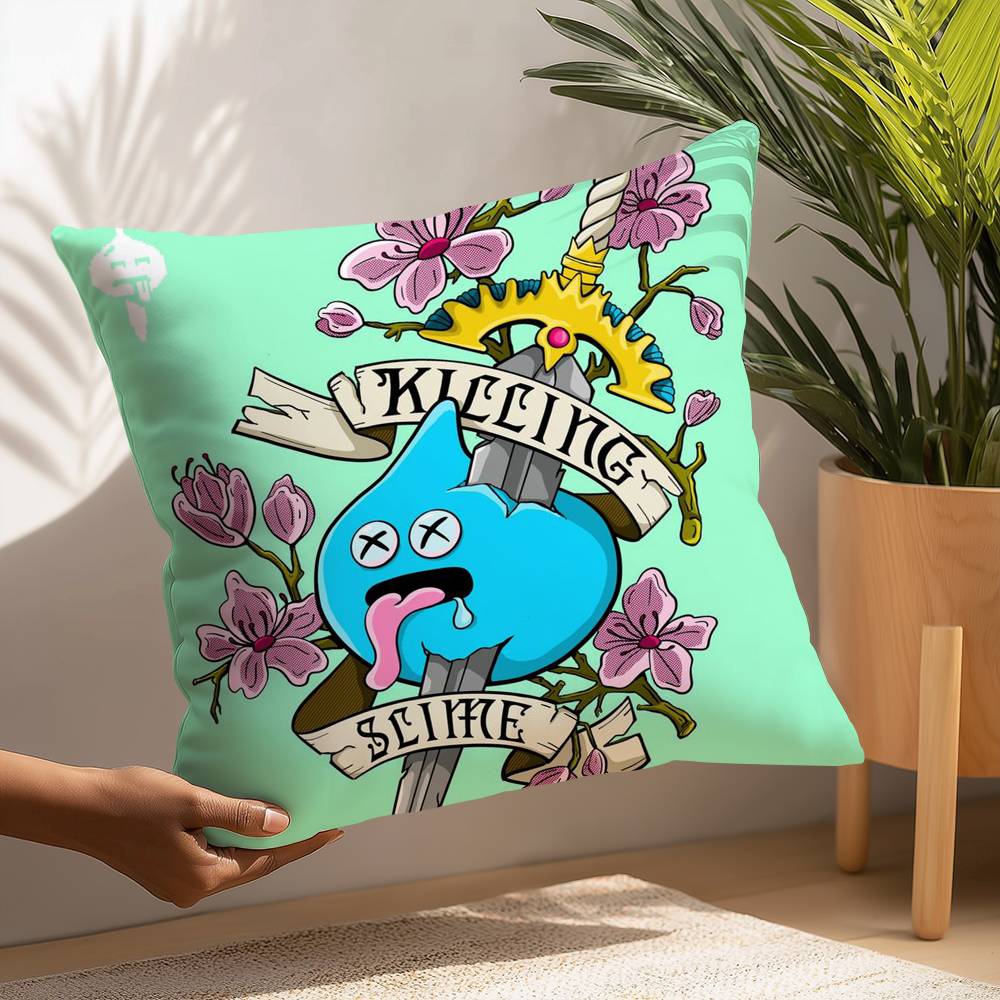 D-Dragon Quest Наволочка Слайм Плюшевая Ткань Мягкая Наволочка Двусторонняя Печать Наволочка Подушка Домашние Подарки