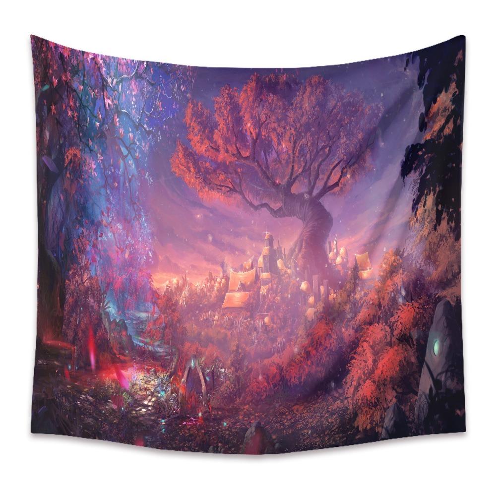 Fantasy Forest Pattern Tapestry Home Wall Decoration Tapestry Bedroom Living Room Tapestry