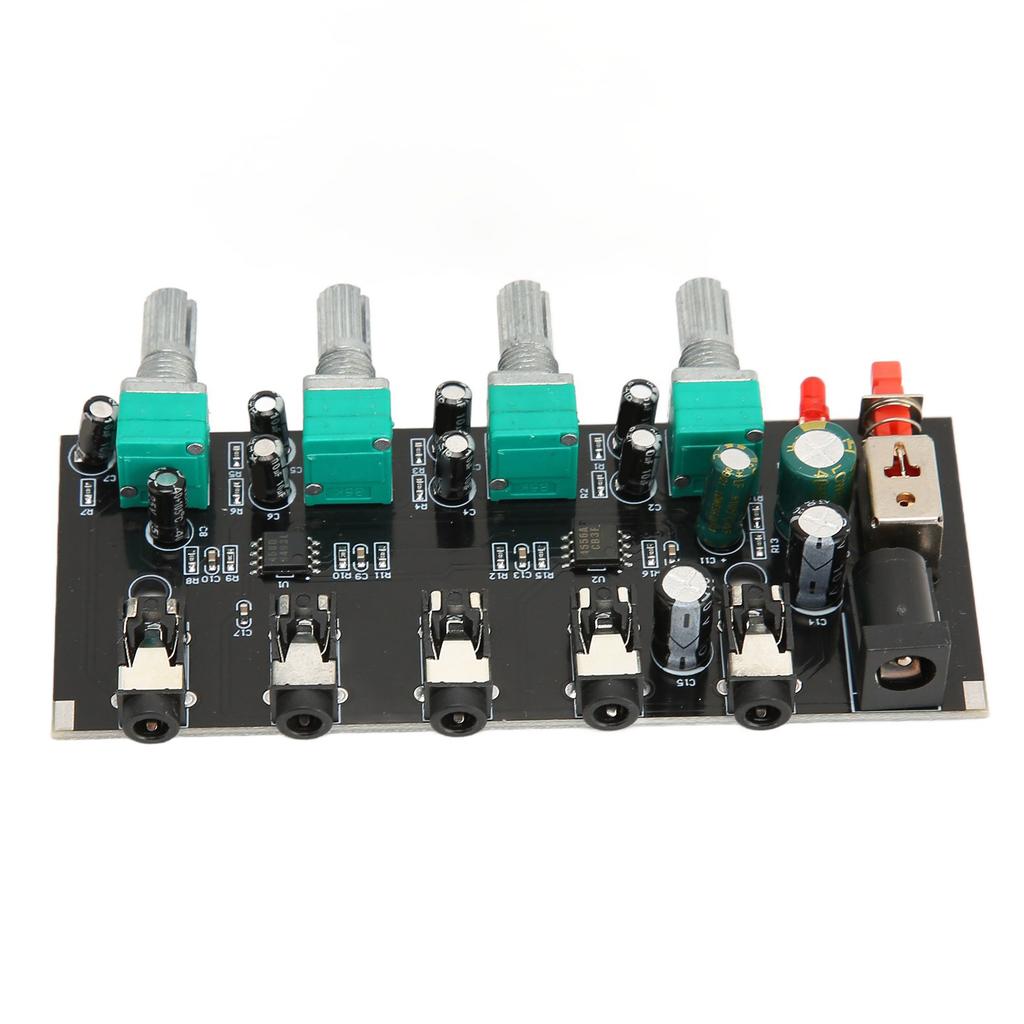 4-канальный стерео микшерный пульт 4 входа 1 выход регулируемая громкость DIY источник звука ревербератор драйвер