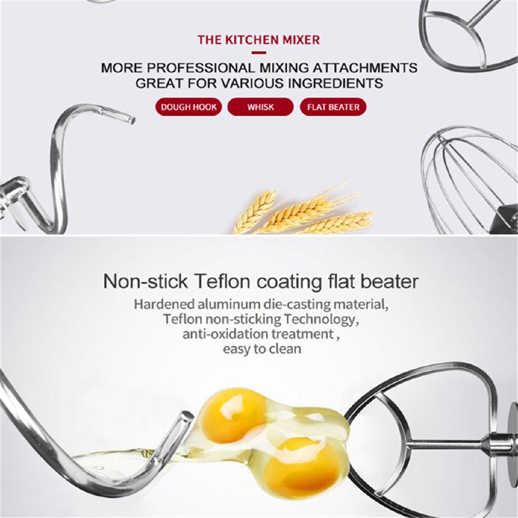 4L Stainless Steel Bowl Mixer Kitchen Blenders Mixer Cream Eggs Whisk Cake Dough Maker Bread Mixer Machine Food Processor