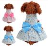 Летнее Нижнее платье-рубашка для домашних собак и щенков, рубашка, платье с галстуком-бабочкой для кошек