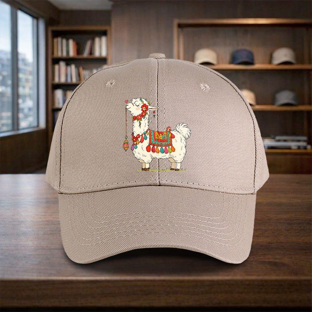 Unisex Alpaca Print Baseball Cap with Buckle Closure Adjustable Lightweight Hat for Parties Birthdays Graduation Events