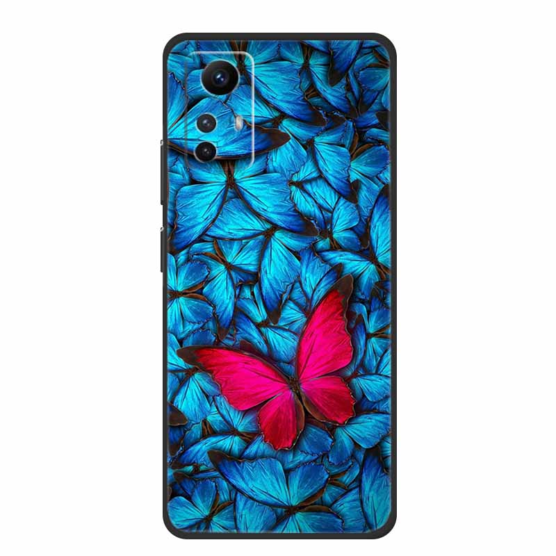 Чехол для Xiaomi Redmi Note 12S Крутые Животные Мягкий Силикон ТПУ Чехол для Телефона для Redmi Note12S Светящаяся Бабочка Ударопрочный Fundas
