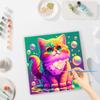 Frame Painting By Numbers Kits For Adults Colorful Cat Animals Starter Kit Picture By Numbers For Home Decoration 40x40