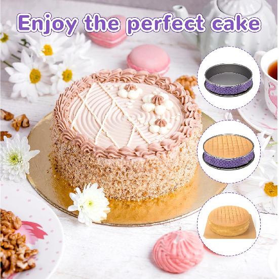 2 PCS Cake Strips for Even Baking Strips for Cake Pans Cake-Wraps Bakery Accessories for Bakery, Kitchen, Restaurant, Baker, Purple, Green