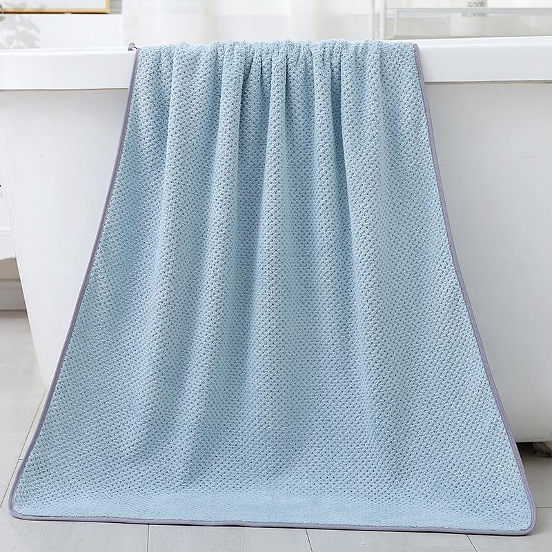 Японское банное полотенце из кораллового флиса с сотами, вафельное банное полотенце с рисунком ананаса, хлопковое впитывающее одеяло, большое банное полотенце для взрослых