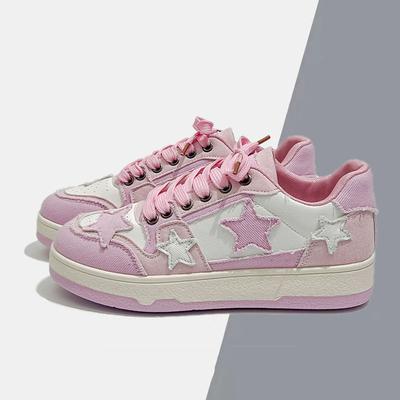 Женские кроссовки на платформе унисекс для ходьбы, студенческие спортивные кроссовки для бега, модные повседневные туфли на плоской подошве со шнуровкой для скейтбординга