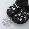 Медведь Стразы Цепочка Серебряные Аксессуары для Crocs Застежка для Обуви Цветок