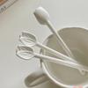 Палочка для размешивания в форме тюльпана, белая десертная ложка, креативная чайная ложка