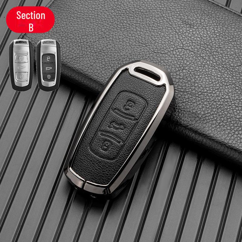 Alloy Leather Key Cover for Geely Models: Dihao, Binyue, Binrui, Bo Yue, Xingyue L, Xingrui