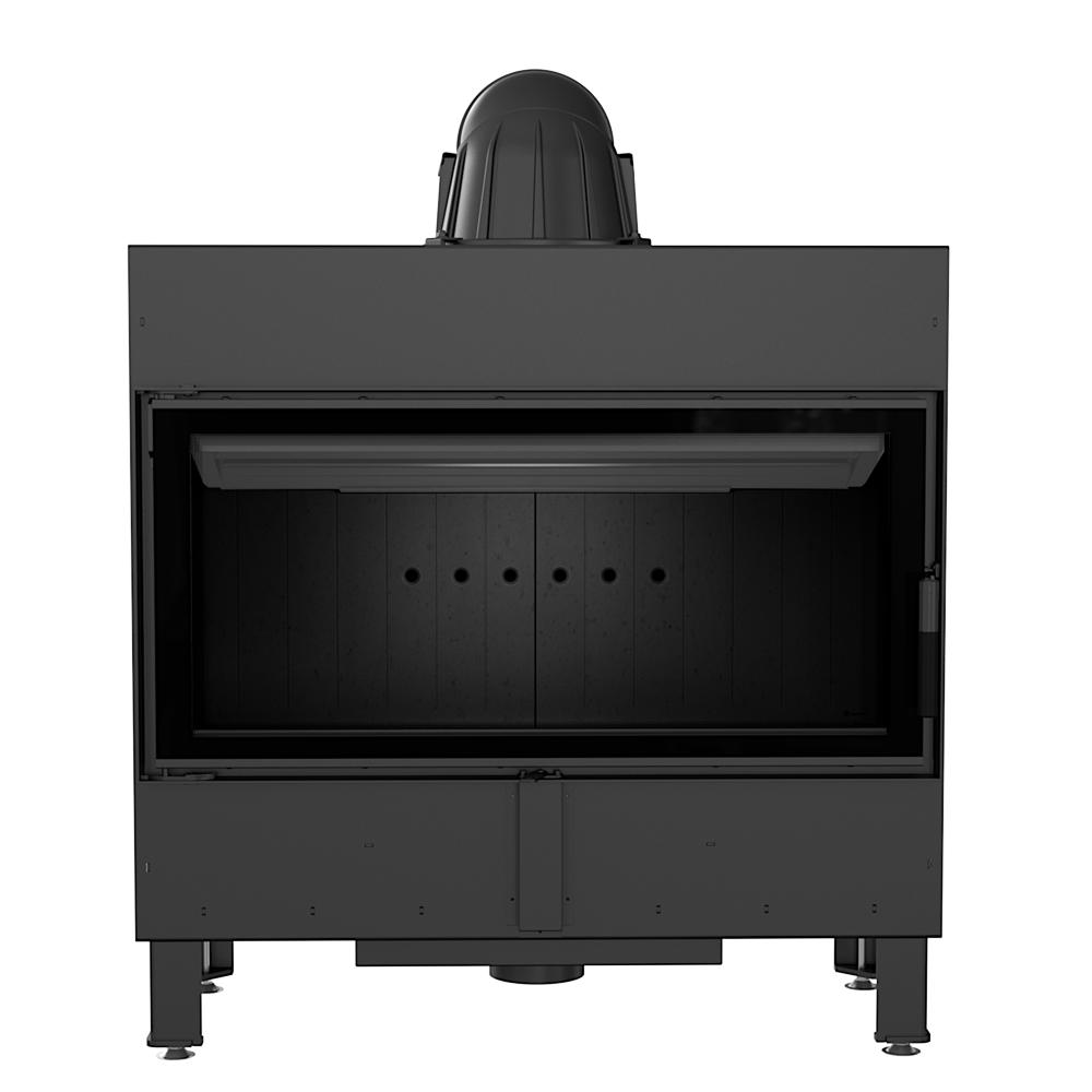 Steel fireplace KRATKI LUCY 16 kW Ø 200 black thermotec