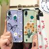 Oil Painting Waterproof Phone Case For Blackview A60 Pro Flower Durable Shockproof Phone Holder Wristband Fashion Design
